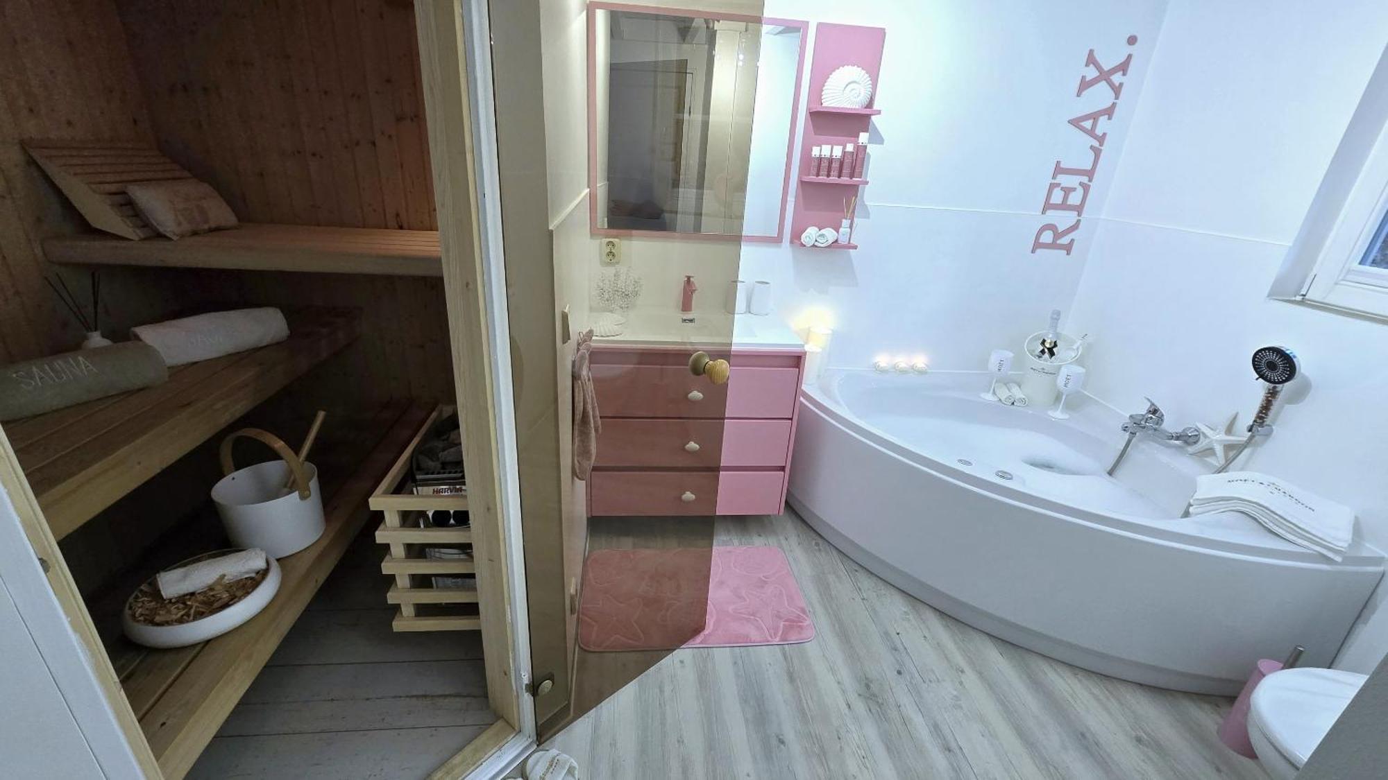 Pink Und Meer - Meerblick, Sauna, Kamin & Whirlpool Baabe Eksteriør bilde