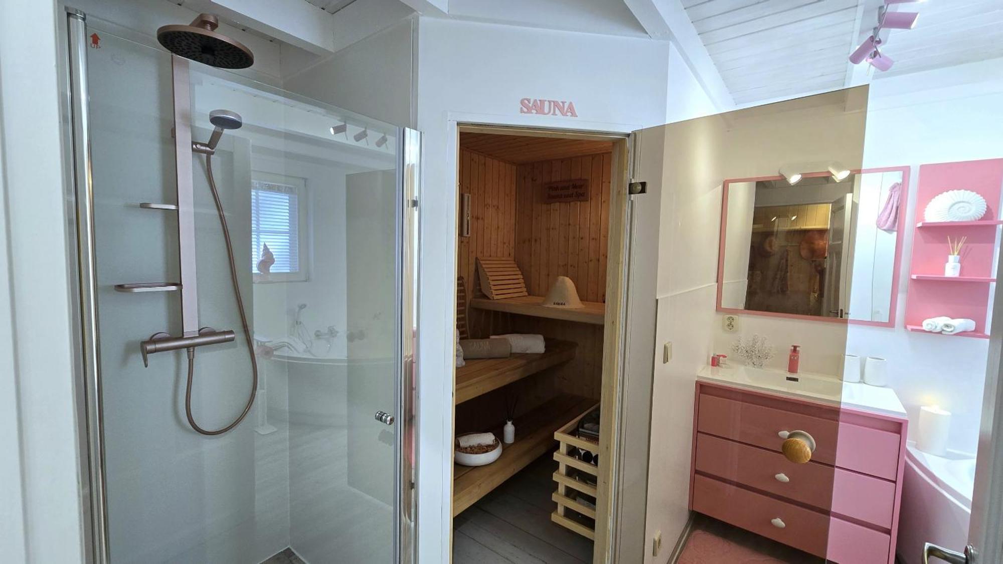 Pink Und Meer - Meerblick, Sauna, Kamin & Whirlpool Baabe Eksteriør bilde
